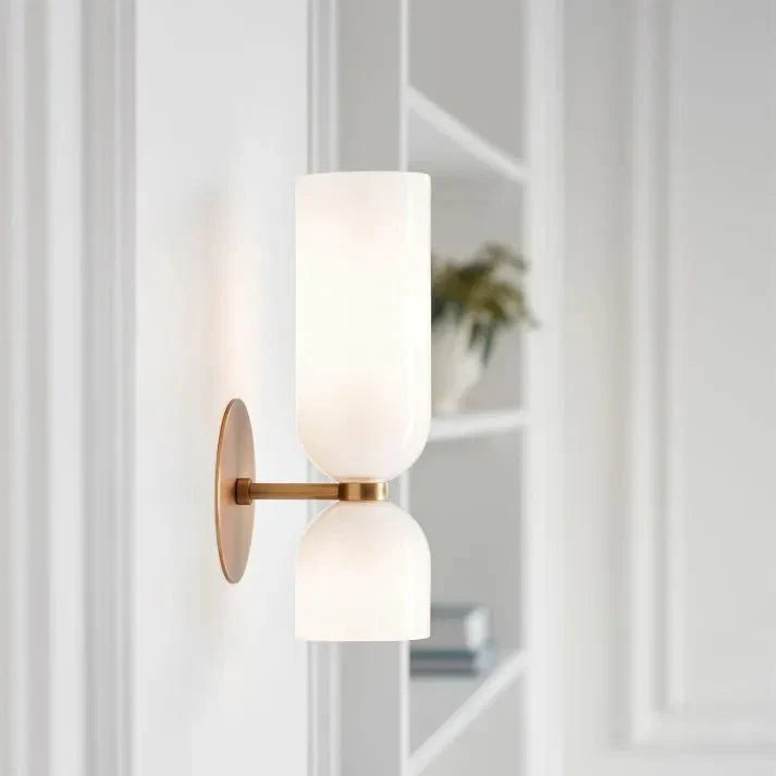 DuoVerre – Applique murale LED à double tête en verre élégant