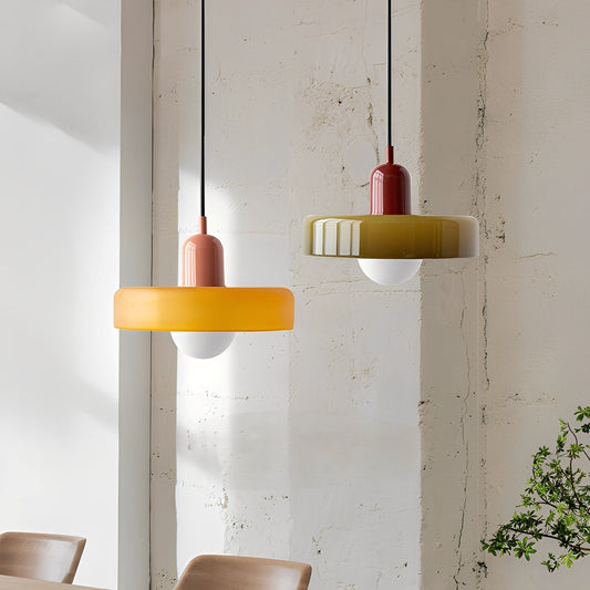 Maya – Lampe Suspendue Vintage en Verre Coloré