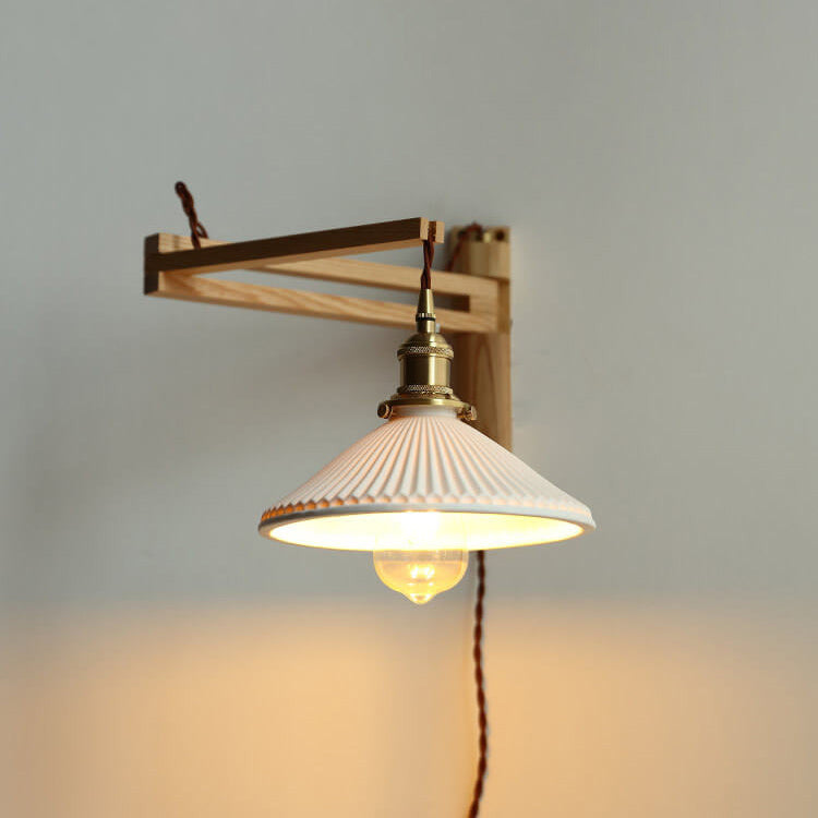 AuraNord – Applique scandinave en verre et noyer