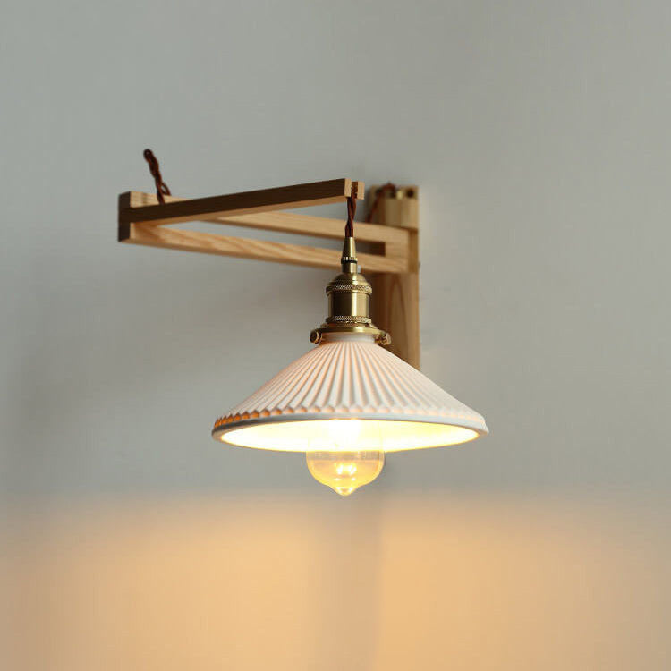 AuraNord – Applique scandinave en verre et noyer