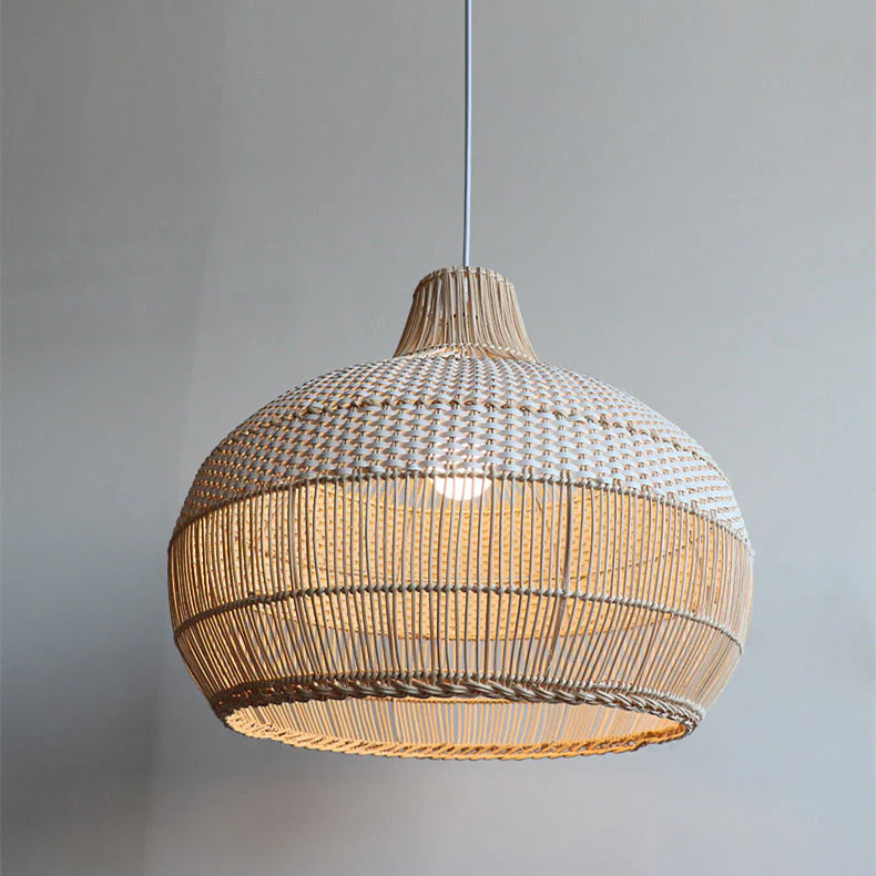 Alva – Lampe Suspendue en Rattan Naturel