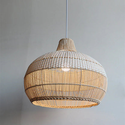 Alva – Lampe Suspendue en Rattan Naturel