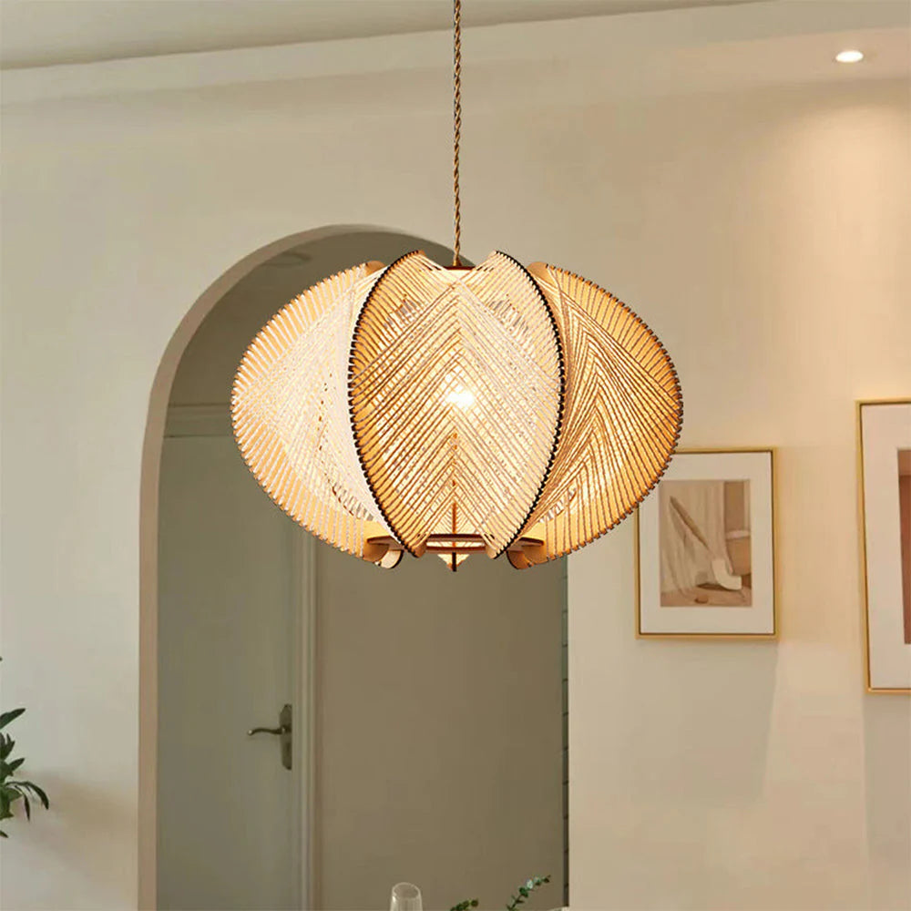 Ravi – Lampe artistique en bois suspendue
