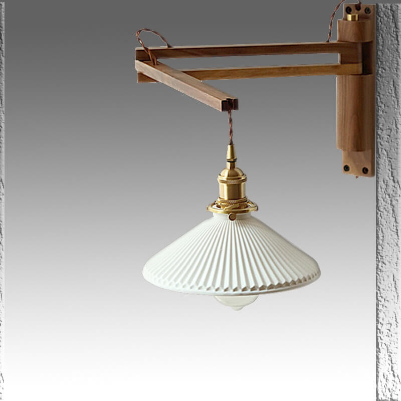 AuraNord – Applique scandinave en verre et noyer