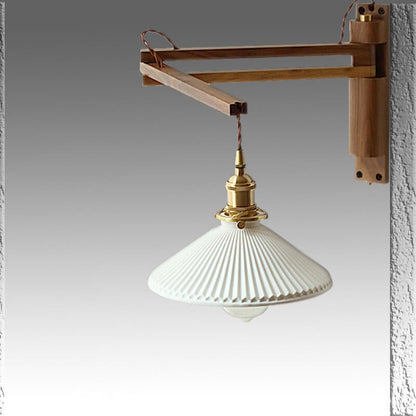 AuraNord – Applique scandinave en verre et noyer