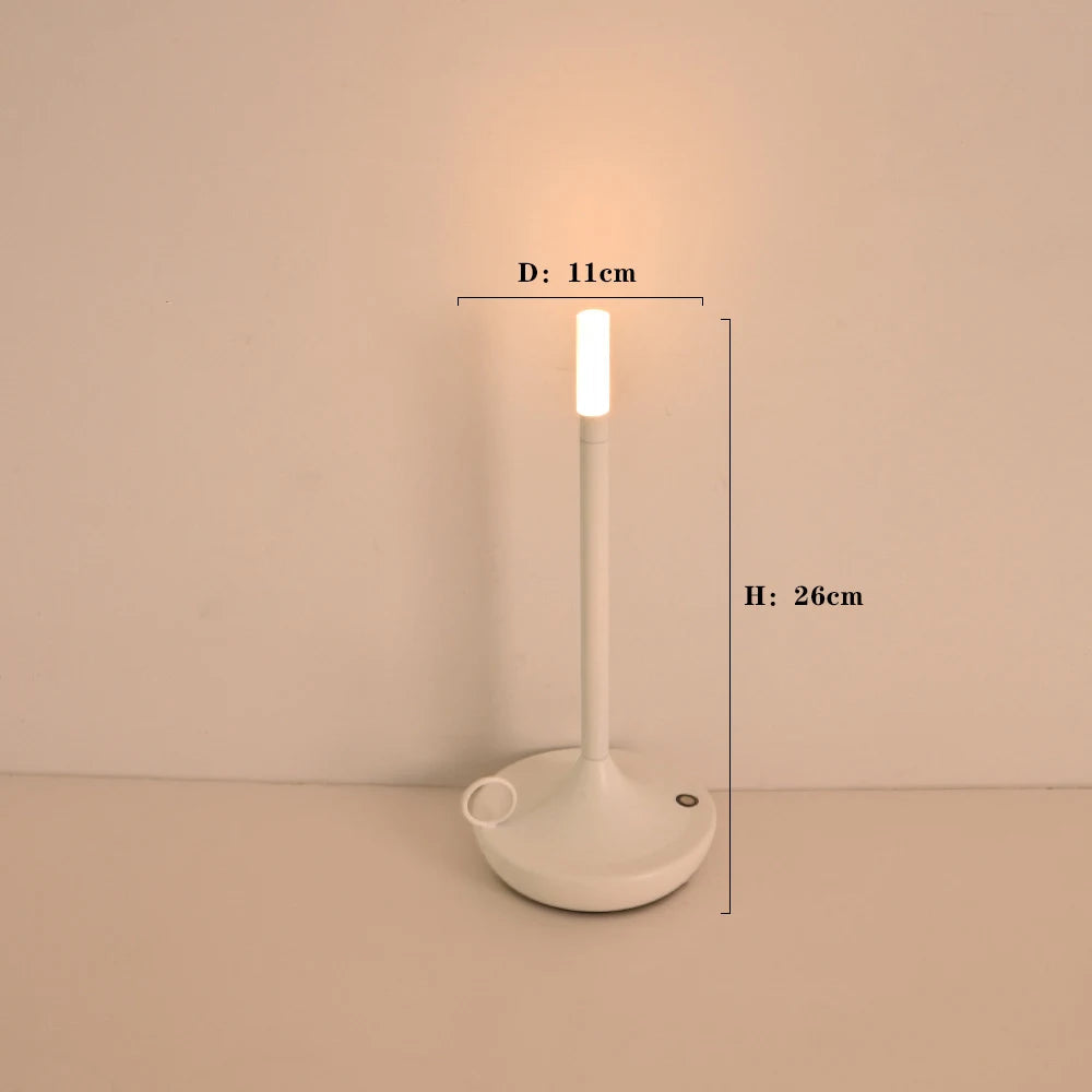 Elina – Lampe de table rétro portable avec effet bougie
