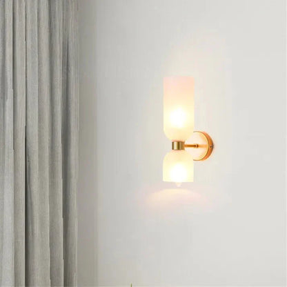 DuoVerre – Applique murale LED à double tête en verre élégant