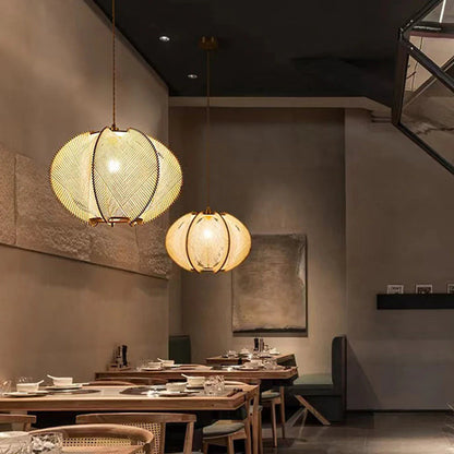 Ravi – Lampe artistique en bois suspendue