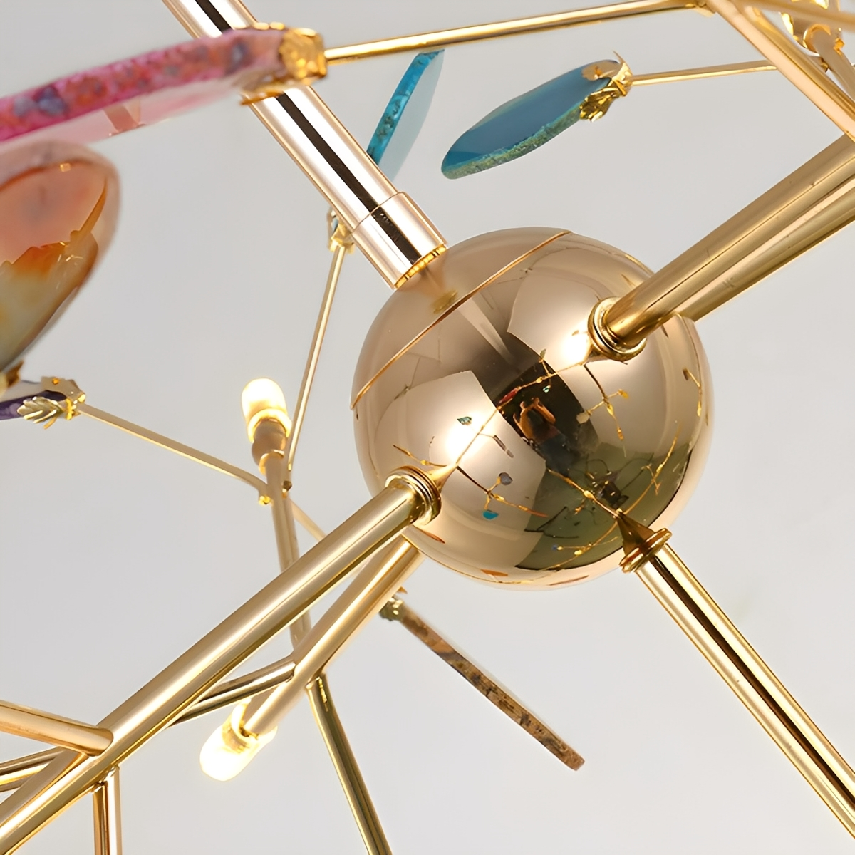 Adrian – Lustre LED créatif en pierre d'onyx