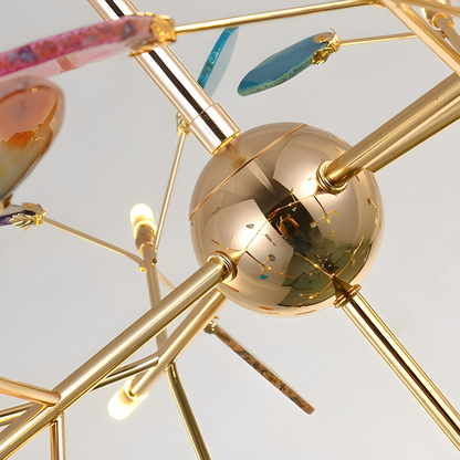 Adrian – Lustre LED créatif en pierre d'onyx