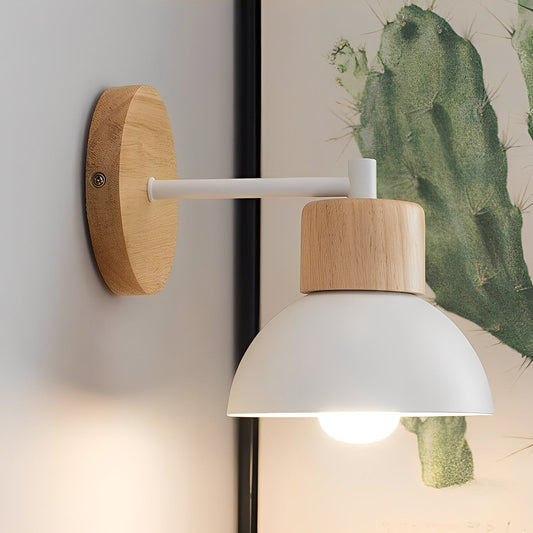 Elian – Applique Murale en Bois Semi-Ronde