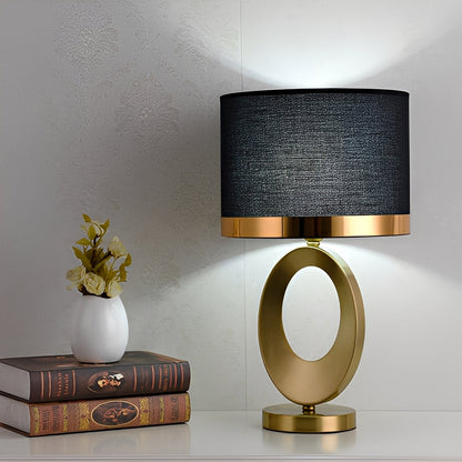 Jordy – Lujo Anillo de Tela Lámpara de Mesa