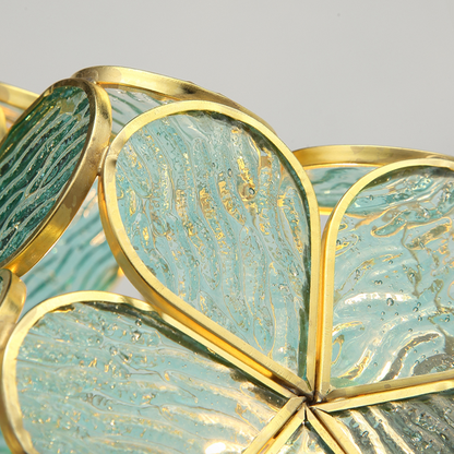 FleurVerre – Suspension florale en verre soufflé délicat