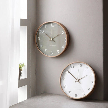Auron – Horloge murale minimaliste en bois avec mouvement à quartz et design élégant