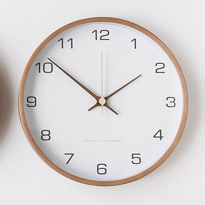 Auron – Horloge murale minimaliste en bois avec mouvement à quartz et design élégant