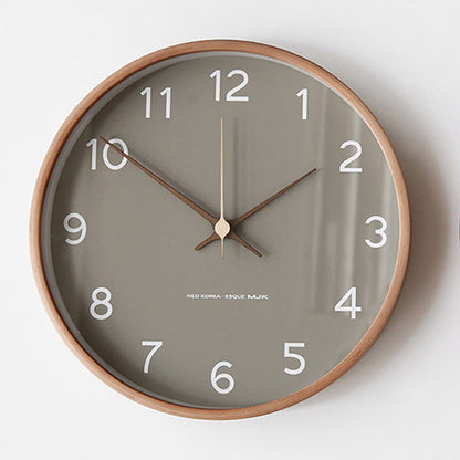 Auron – Horloge murale minimaliste en bois avec mouvement à quartz et design élégant