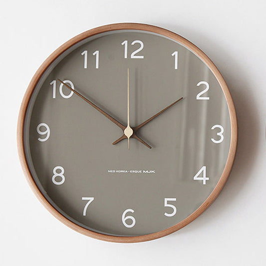 Auron – Horloge murale minimaliste en bois avec mouvement à quartz et design élégant