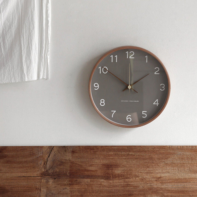 Auron – Horloge murale minimaliste en bois avec mouvement à quartz et design élégant