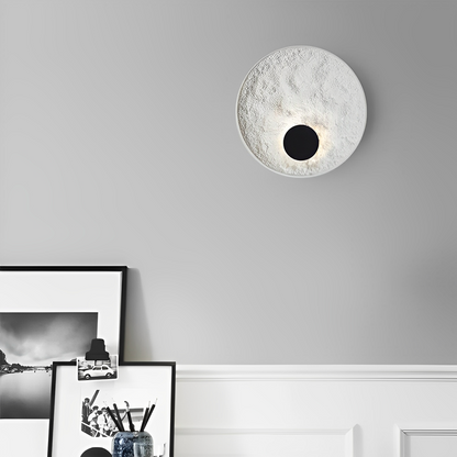 Lunaris – Applique murale ronde avec LED et design globe blanc
