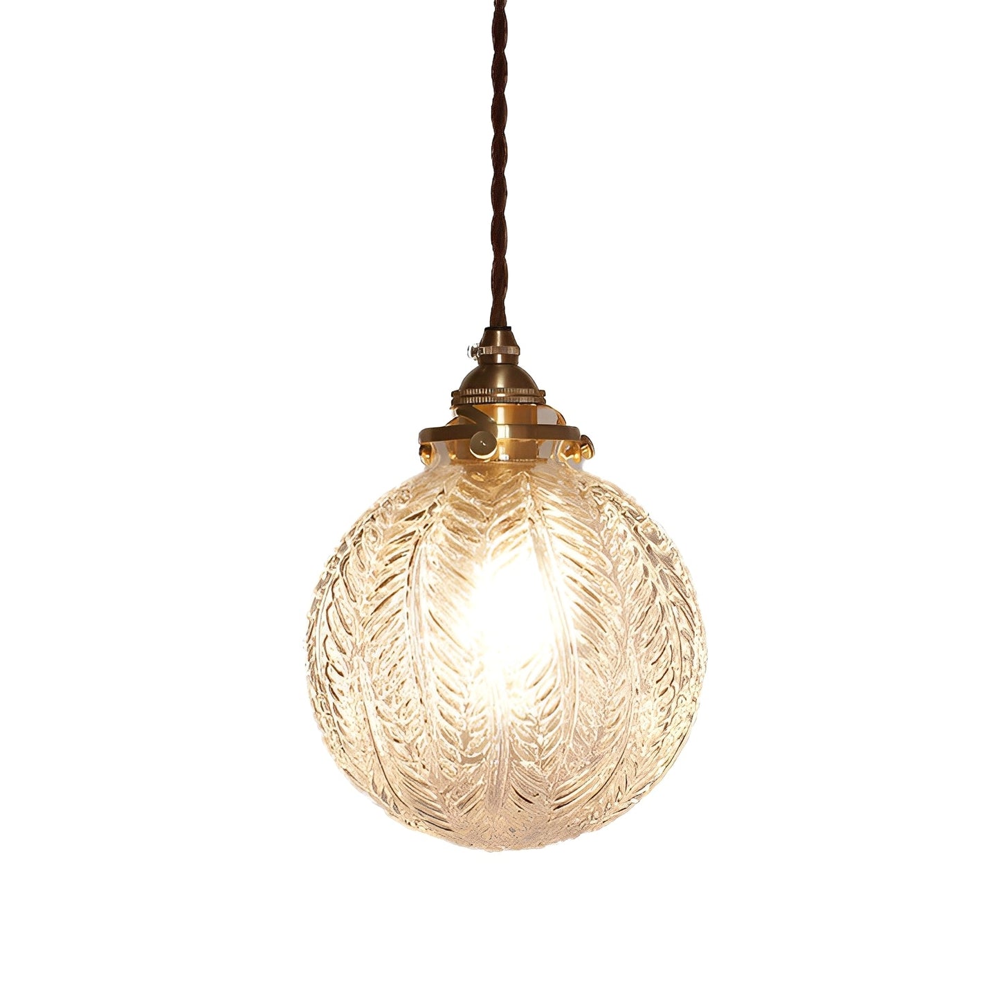 Noctura – Suspension Filigrane avec Motif de Plume