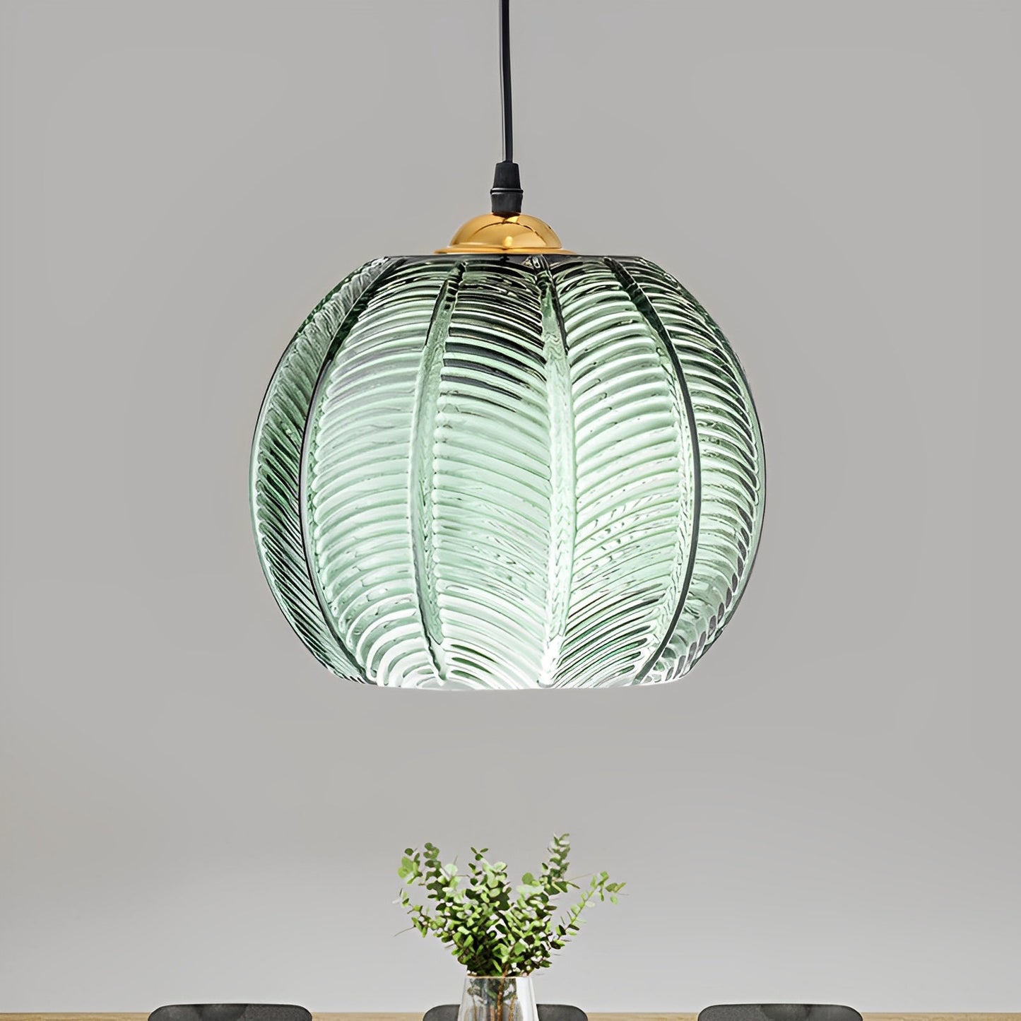 Pina – Suspension en verre cannelé