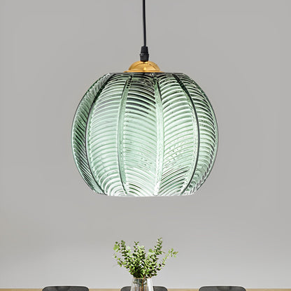 Pina – Suspension en verre cannelé