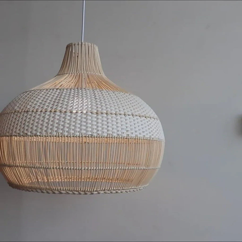 Alva – Lampe Suspendue en Rattan Naturel