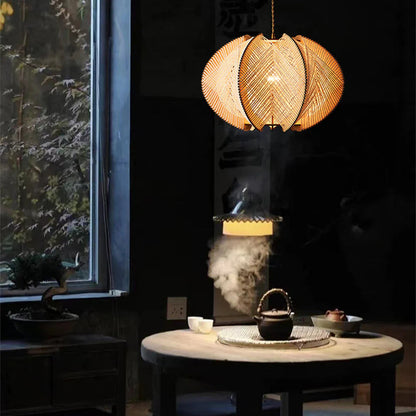 Ravi – Lampe artistique en bois suspendue