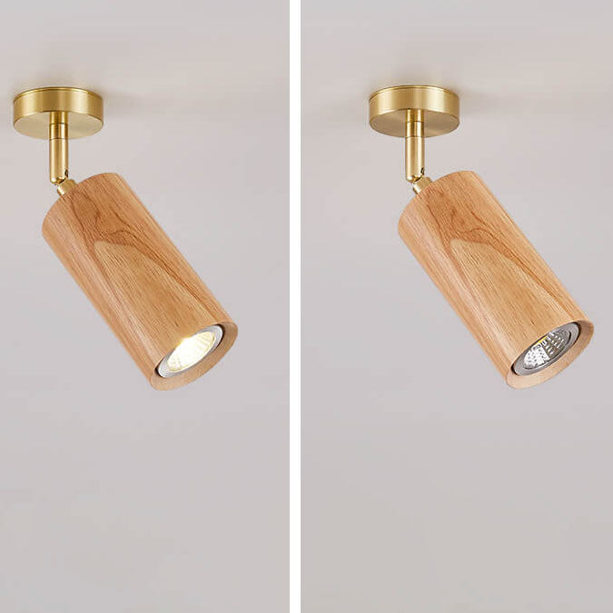 Fabian – Lampe de Plafond Ronde en Bois