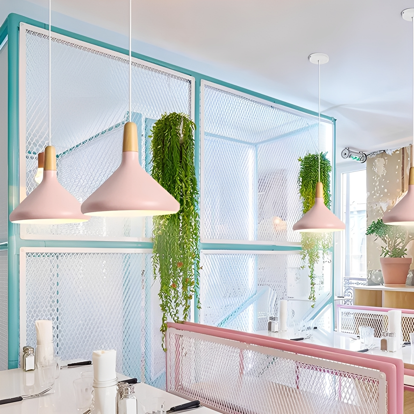 Alexa – Lámpara Colgante en Forma de Cono Macaron Francesa