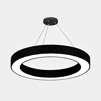 Orbis – Lampe suspendue à LED en anneau minimaliste en noir