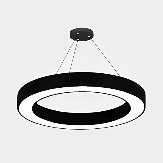 Orbis – Lampe suspendue à LED en anneau minimaliste en noir