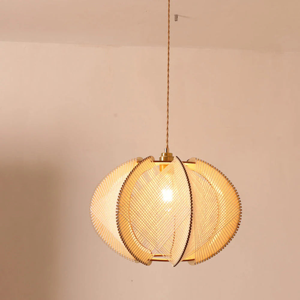 Ravi – Lampe artistique en bois suspendue