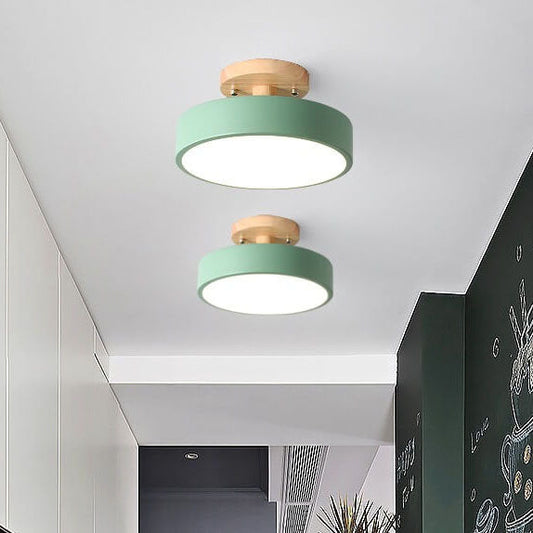 Plafonnier LED rond semi-encastré