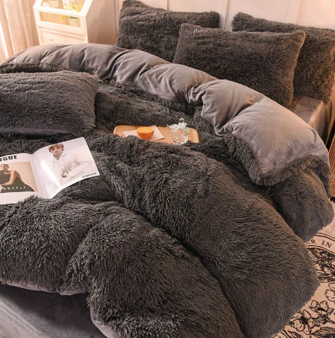 Liora – Couette d'hiver douillette en velours de vison et flanelle pour nuits confortables