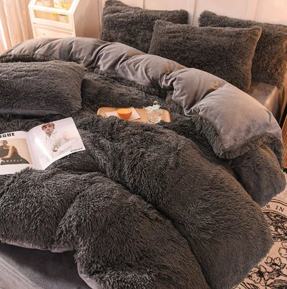 Liora – Couette d'hiver douillette en velours de vison et flanelle pour nuits confortables