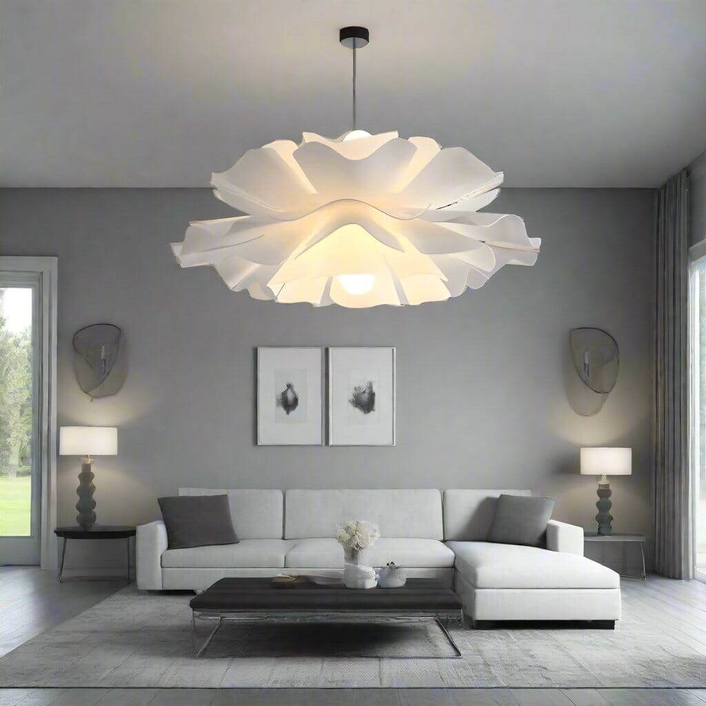 Brilliance imminente : suspension florale moderne