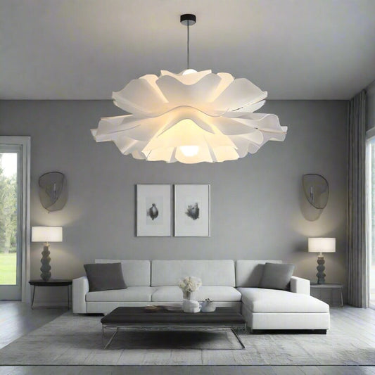 Brilliance imminente : suspension florale moderne