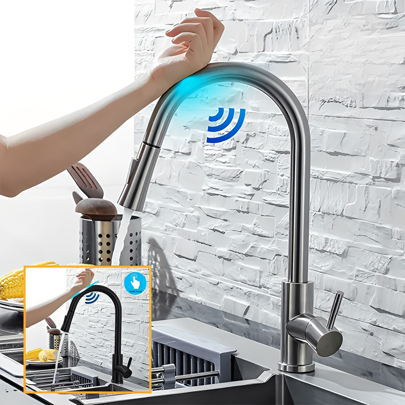 AquaTouch – Robinet de cuisine à capteur intuitif