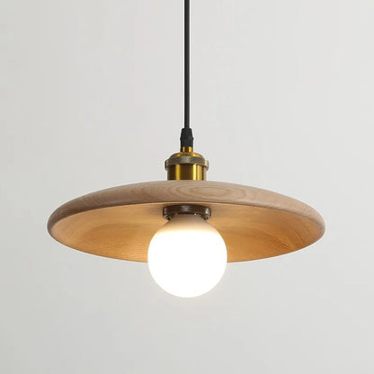 Elha – Lampe de table en bois massif et en acier