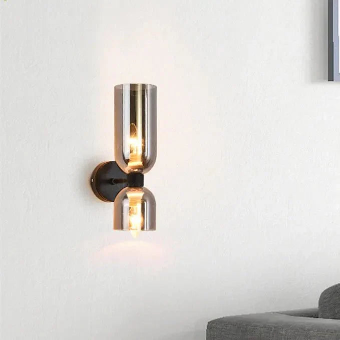 DuoVerre – Applique murale LED à double tête en verre élégant
