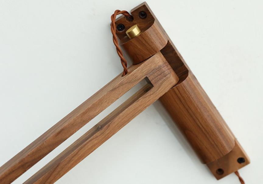 AuraNord – Applique scandinave en verre et noyer