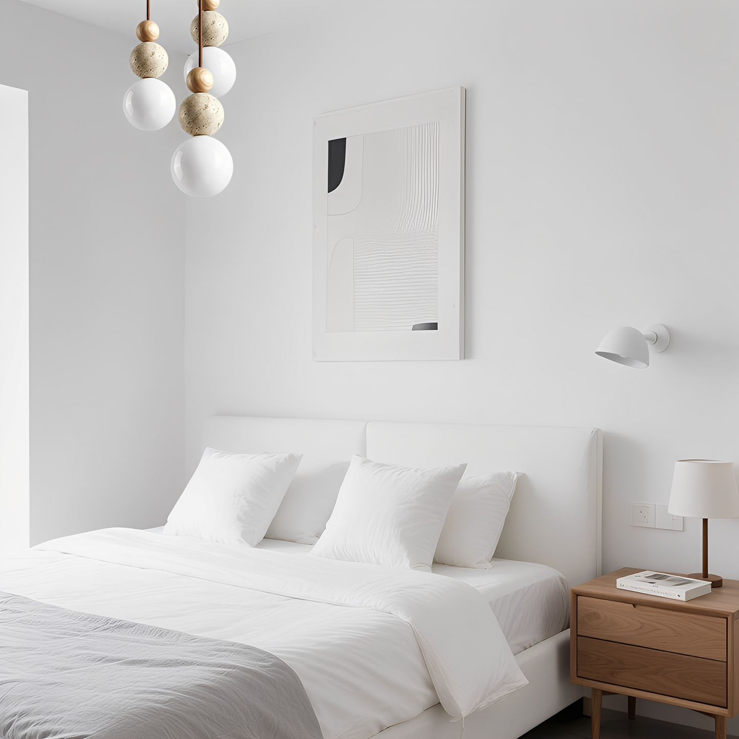 Nilo – Suspension moderne en travertin