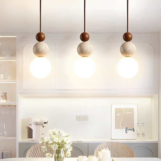 Nilo – Suspension moderne en travertin