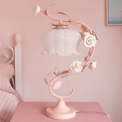 Amélie – Lampe de Table Roses-Fleurs