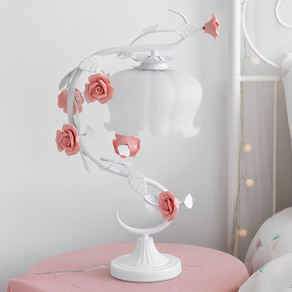Amélie – Lampe de Table Roses-Fleurs
