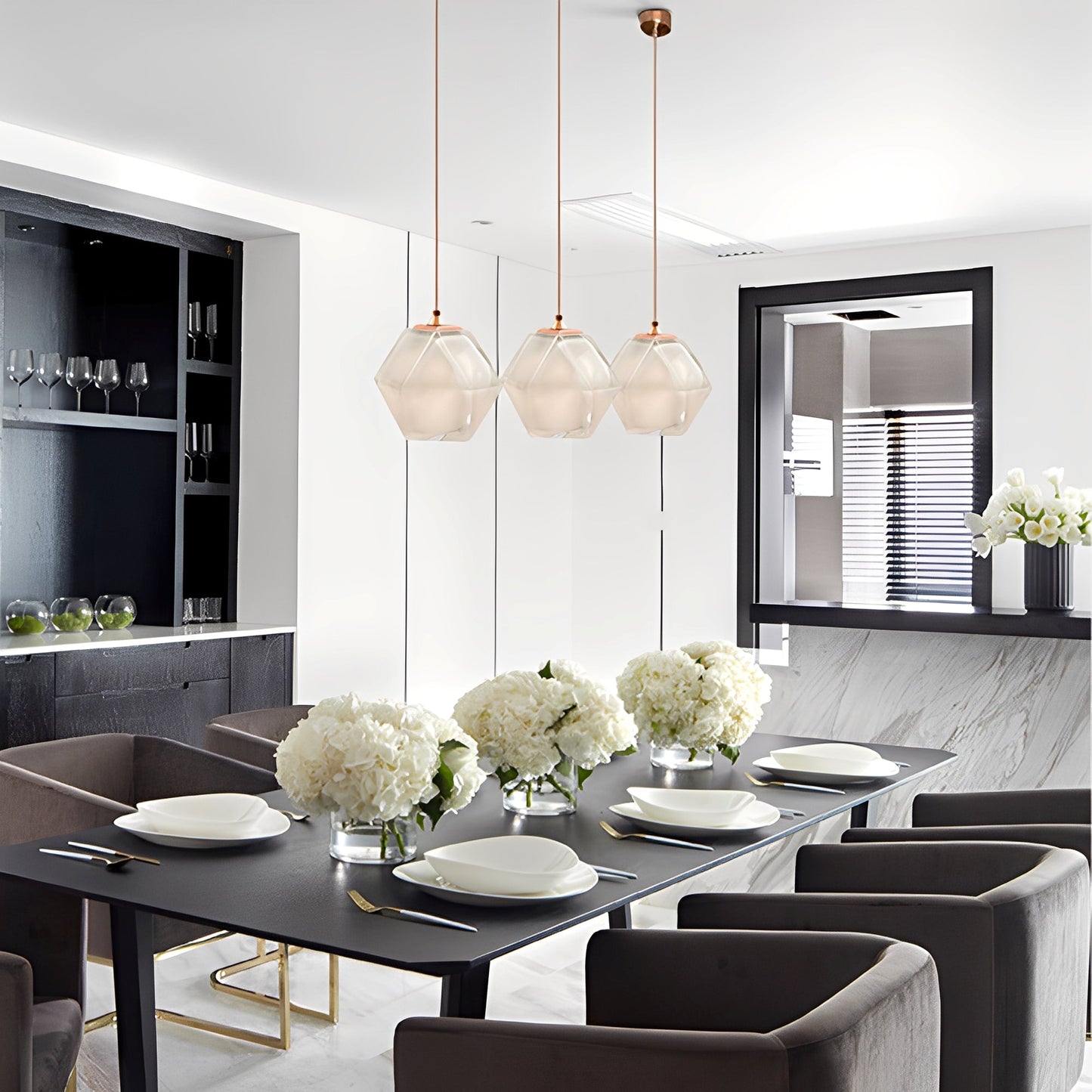 Nerea – Lampe suspendue nordique en verre