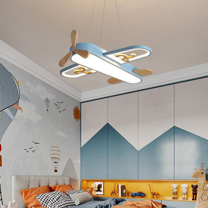 Skyler – Plafonnier avion pour chambre d'enfant avec LED