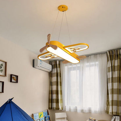 Skyler – Plafonnier avion pour chambre d'enfant avec LED