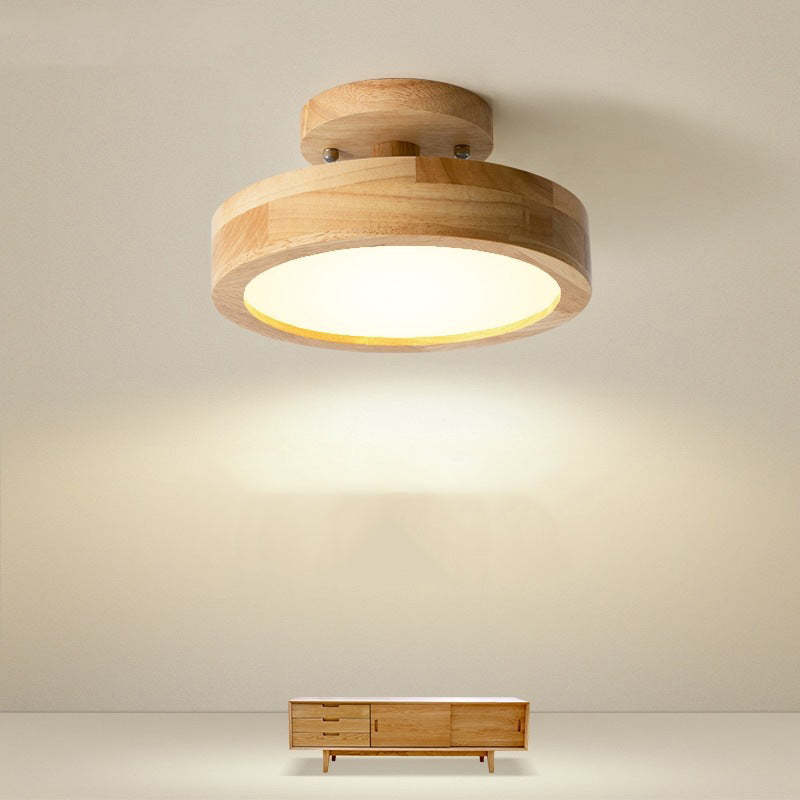 BoisLumineux – Plafonnier moderne en bois avec lumière LED intégrée